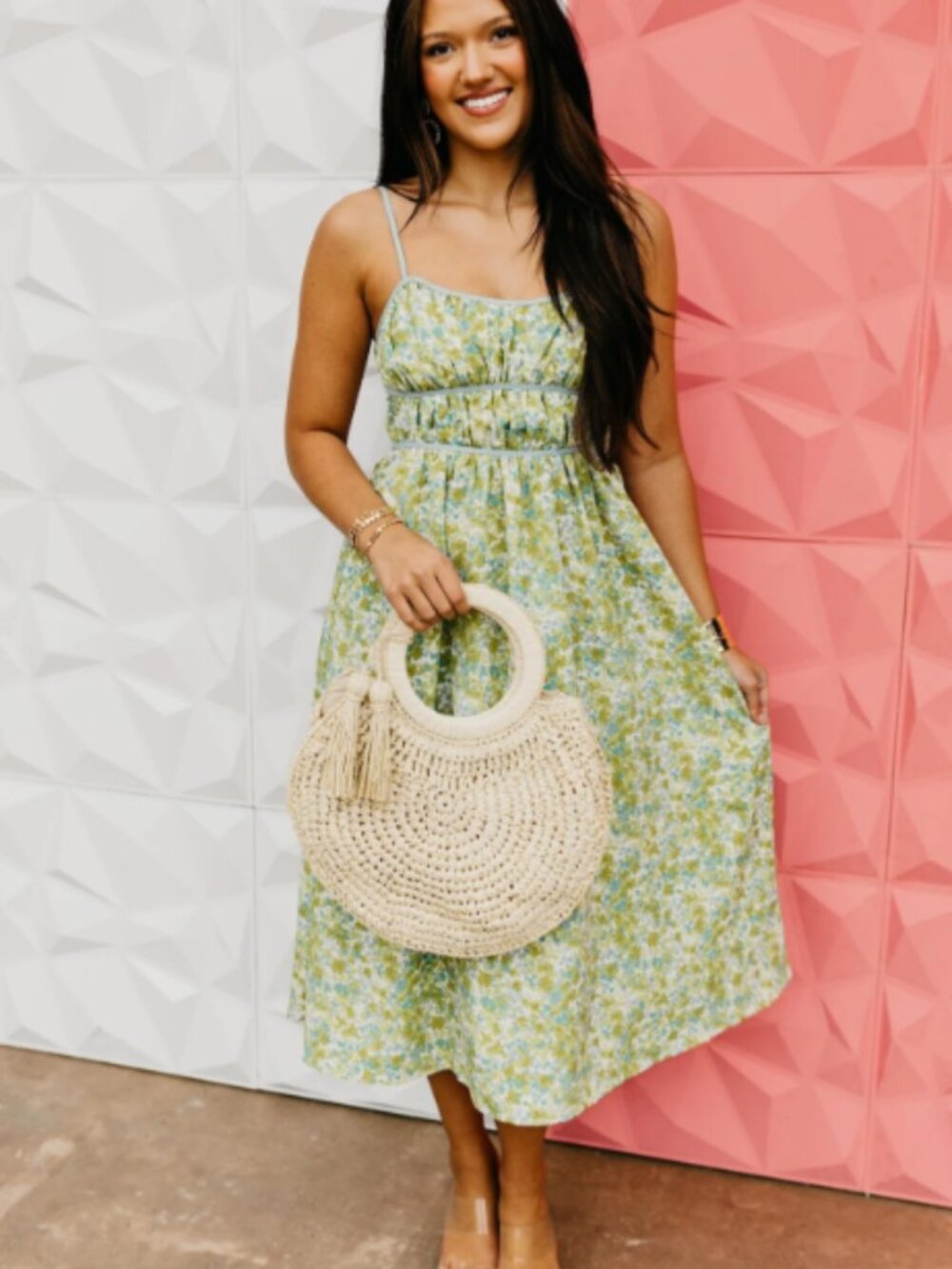 MOD Boutique Smocked Midi Dress